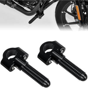 imageKEMIMOTO Folding CNC Highway Pegs Universal Fit 78quot125quot Crash Bar Footpegs Compatible with Ninja 500 400 Tenere 700 TW200 22mm32mm Motorcycle Highway Footrest for Sport Bike Dual Sport Adventure