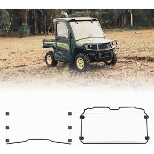 imageKEMIMOTO Front Rear Full Windshield Compatible with John Deere Gator XUV 550 560 560e 590i 590e 590m