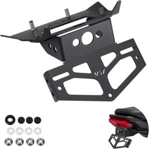 imageKEMIMOTO Grom Fender Eliminator Kits Compatible with Grom MSX125 2020 2019 2018 2017 Motorcycle License Plate Bracket Mount Tail Tidy with OEM ampamp Aftermarket Turn Signals