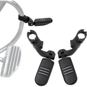 imageKEMIMOTO Motorcycle Highway Pegs Foot Pegs for Sportster Softail Dyna Electra Glide Road King Street Glide with 125quot Engine Guard 1 14 Highway BarBlack