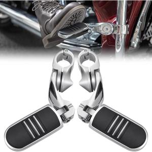 imageKEMIMOTO Motorcycle Highway Pegs Foot Pegs for Sportster Softail Electra Glide Road King Street Glide with 125quot Engine Guard 1 14 Highway Bar