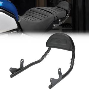 imageKEMIMOTO Motorcycle Sissy Bar Backrest Rear Compatible with CLX700 Rear Passenger Seat Replacement CLX700 AccessoriesBlack