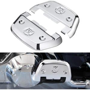 imageKEMIMOTO Passenger Footboard Covers Dshaped Floorboard Covers for Electra Glide Street Glide Road Glide Ultra Limited Softail Chrome