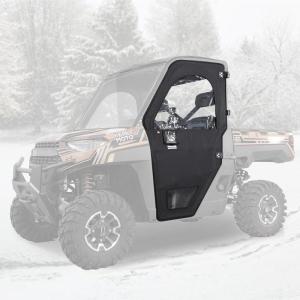 imageKEMIMOTO UTV Doors with Steel Frame Compatible with Polaris Ranger 1000 XP1000 20202025 Waterproof TearResistant Embossed PVC Oxford Fabric Cab Enclosure Upper Window Replace 2882902
