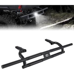 imageKEMIMOTO UTV Rear Bumper with Light Compatible with CanAm Defender ampamp Defender Max Heavy Duty Steel Protect Tailgate Tail Guard Heavy Duty Steel OEM Replacement 715006012