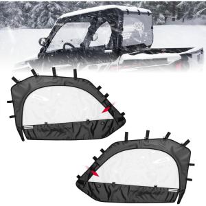 imageKEMIMOTO UTV Soft Upper Doors Compatible with Polaris General 1000  XP 1000 20162025 Soft Cab Enclosures Window YKK Zipper Waterresistant Side Windshield Accessories