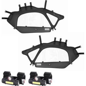 imageKEMIMOTO Upgraded X3 Upper Door Side Window Compatible with 20172025 CanAm Maverick X3 2Seater Model Quality Zipper Keep Warm and Dry Waterproof Windproof Work with Side Mirror Windshield RoofX3 WINDOW  LIGHT