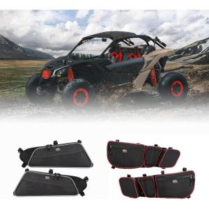 imageKEMIMOTO X3 Front Door Bags Upper and Lower 4PCS Compatible with CanAm Maverick X3 ampamp X3 MAX 20172024 1680D WaterResistant Removable X3 Storage Bag X3 Door X3 Tool Bag Cup Holder X3 Accessories