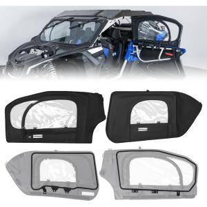 imageKEMIMOTO X3 Upper Door with Steel Frame Compatible with CanAm Maverick X3 MAX 20172025 Keep Warm Waterproof TearResistant Upgrade YKK Zippers Cab Enclosure Upper Window UTV Accessories