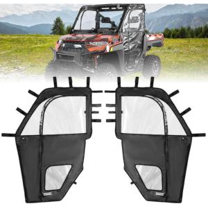 imageKEMIMOTO Zipper Soft Doors Compatible with Ranger XP 1000 UTV Cab Enclosure Upper Doors WaterResistant Compatible with Polaris Ranger XP 1000 2017 2018 2019 2020 2021 2022 2023 2024 2025