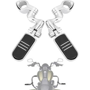 imageKemimoto Motorcycle Highway Pegs Foot Peg for Softail Sportster Touring Electra Road Glide Road King Street Glide Chrome F Short Angled