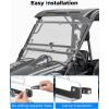 imageKEMIMOTO Flip Windshield Compatible with 20062008 Rhino 450 20042007 Rhino 660 20082013 Rhino 700 Scratch Resistant Hard Coated 15quot Thick Polycarbonate Front Full Windshield