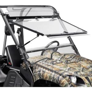 imageKEMIMOTO Flip Windshield Compatible with 20062008 Rhino 450 20042007 Rhino 660 20082013 Rhino 700 Scratch Resistant Hard Coated 15quot Thick Polycarbonate Front Full Windshield