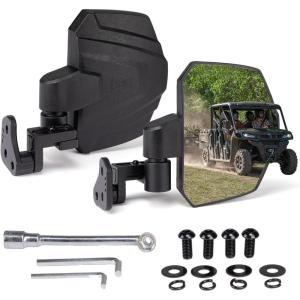 imageKEMIMOTO Mirrors UTV Side Mirror Compatible with CFMOTO UFORCE 10001000 XL600 2443inch 360 Adjustable SXS UTV Telescoping Rear View MirrorNot Fit Door