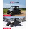 imageKEMIMOTO 2IN1 Convertible UTV Doors with Vented Window Compatible with Polaris Ranger Crew XP 1000 20182026 Removable PC Upper Windows amp PP Lower Door Panels 4Door Set