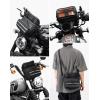 imageKEMIMOTO Motorcycle Handlebar Tool Bag 25L with Phone Pouch Universal Compatible with Front Fork Sissy Bar Storage Bag Cruiser Softail Dyna Sportster
