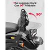 imageKEMIMOTO Motorcycle Passenger Backrest Sissy Bar with Luggage Rack and Docking Hardware Kits Compatible with FXDLS Low Rider S XL883 Sportster XL883N Iron 883 FXDL Low Rider