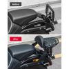 imageKEMIMOTO Motorcycle Passenger Backrest Sissy Bar with Luggage Rack and Docking Hardware Kits Compatible with FXDLS Low Rider S XL883 Sportster XL883N Iron 883 FXDL Low Rider