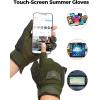 imageKEMIMOTO Tactical Gloves 2 Fingerless Design Work Gloves for Outdoor Activities for Riding Hunting Motorcycle DrivingGreen