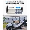 imageKEMIMOTO Universal Golf Cart Seat Towel Blanket Covers for All Weather Compatible with EZGO Club Car and More 2Seat Golf CartsDeep Blue