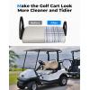 imageKEMIMOTO Universal Golf Cart Seat Towel Blanket Covers for All Weather Compatible with EZGO Club Car and More 2Seat Golf CartsGray