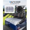 imageKEMIMOTO Universal Golf Cart Seat Towel Blanket Covers for All Weather Compatible with EZGO Club Car and More 2Seat Golf CartsGray