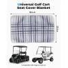 imageKEMIMOTO Universal Golf Cart Seat Towel Blanket Covers for All Weather Compatible with EZGO Club Car and More 2Seat Golf CartsGray