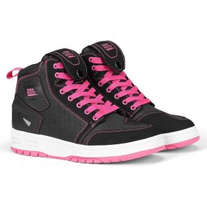 imageKEMIMOTO Motorcycle Shoes Women Motorbike Riding Shoes All Seasons Casual Motorcycle Shoes with Shoelace PocketBlack