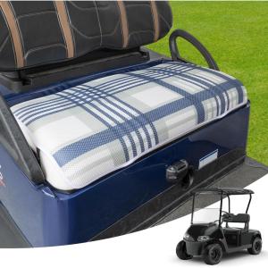 imageKEMIMOTO Universal Golf Cart Seat Towel Blanket Covers for All Weather Compatible with EZGO Club Car and More 2Seat Golf CartsDeep Blue