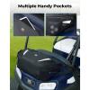 imageKEMIMOTO Golf Cart Cooler Bag Fits 2030 11oz Cans Insulated with Drain Plug Reflective Finish Handy Pockets Golf Cart Accessories Gifts for Golfers Men Compatible with EZGO Club Car