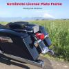 imageKEMIMOTO Lay Down License Plate Brackets Plate Mounts Compatible with Touring Street Glide Road Glide 19992008 with Mounting Bolts and Spacers