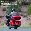 imageKEMIMOTO Lay Down License Plate Brackets Plate Mounts Compatible with Touring Street Glide Road Glide 19992008 with Mounting Bolts and Spacers