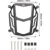 imageKEMIMOTO Motorcycle Front Headlight Cover Compatible with GROM MSX125 2022 2023 2024 Headlight Guard Protection Cover Headlight Grill Cover