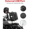 imageKEMIMOTO Motorcycle Helmet Backpack Bag 40L Large Capacity Helmet Backpack Hard Shell with Expandable Storage and Rain Cover USB Charging Port Waterproof