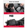 imageKEMIMOTO Motorcycle Saddlebags 30L PU Leather Throw Over Heavy Duty Saddle Bags Fit For Touring Street Road Glide Road King Sportster Cruiser Scout Rebel Softail Dyna Vstar Shadow