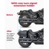 imageKEMIMOTO Motorcycle Saddlebags withTurn signal Moving Backwards 24L Saddle Bags Motorcycle PU Leather Luggage Bags Compatible with Softail Sportster Dyna Models
