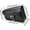 imageKEMIMOTO Motorcycle Swing Arm Bag Synthetic Leather Left Side Solo Tool Bag Compatible with Softail Sportser Dyna Low Rider Fat Bob Rebel 300 500