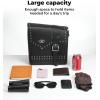 imageKEMIMOTO Motorcycle Swingarm Bag 12L Rivet with Quick Installation and Disassembly Brackets Motorcycle Leather Side Bag Waterproof Compatible with Softail Dyna Low Rider Model