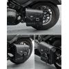 imageKEMIMOTO Motorcycle Swingarm Bag 12L Rivet with Quick Installation and Disassembly Brackets Motorcycle Leather Side Bag Waterproof Compatible with Softail Dyna Low Rider Model
