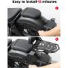 imageKEMIMOTO Sissy Bar with Folding Luggage Rack Compatible with Rebel CMX 500 300 20172026 Passenger Backrest Rear Pad Motorcycle Rear Rack Backrest Bar