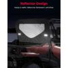 imageKEMIMOTO UTV Zippered Rear Window Reflective Strips Design Back Window Compatible with Pioneer 1000 3P 6P 20162026 WaterResistant Mid Panel Replace 0SR95HL8211B 1000 6 Accessories