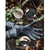 imageKEMIMOTO Winter Genuine Leather Gloves Cashmere Lined Gloves for Men Women Touchscreen Texting Riding Driving Motorcycle Black Glove Short Wrist