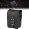 imageKEMIMOTO Motorcycle Handlebar Tool Bag Leather T Bar Waterproof Storage Sissy Bar Bag Compatible with Cruiser Softail Dyna Sportsters