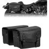 imageKEMIMOTO Motorcycle Saddlebags withTurn signal Moving Backwards 24L Saddle Bags Motorcycle PU Leather Luggage Bags Compatible with Softail Sportster Dyna Models
