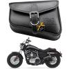 imageKEMIMOTO Motorcycle Swing Arm Bag Synthetic Leather Left Side Solo Tool Bag Compatible with Softail Sportser Dyna Low Rider Fat Bob Rebel 300 500