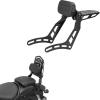 imageKEMIMOTO Sissy Bar with Folding Luggage Rack Compatible with Rebel CMX 500 300 20172026 Passenger Backrest Rear Pad Motorcycle Rear Rack Backrest Bar