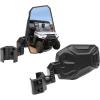 imageKEMIMOTO UTV Side Mirrors UTV Rearview Mirrors Fit for Windshield Compatible with ProFit Polaris Ranger General CanAm Defender Maverick Trail 3axis Rotation Breakaway Rear View Accessories