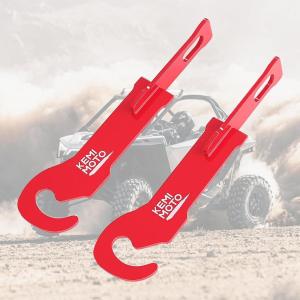 imageKEMIMOTO 45Door Latches Compatible with 20202025 RZR PRO XP4and General Turbo R 2PC AntiRust EasytoInstall Latches with Vent Extender for Increased Air Circulationred