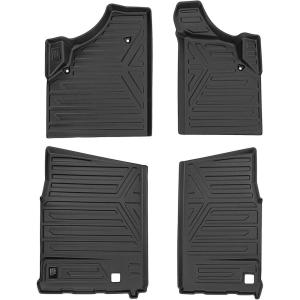 imageKEMIMOTO Floor Mats 4pcs Compatible with 20162025 CanAm Defender MAX HD 78910 AntiSlip AllWeather Protection Rubber Floor Liners for Front and Rear SeatsWithout Corner CutWithout Corner cut