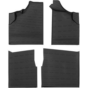 imageKEMIMOTO Floor Mats 4pcs Compatible with 20162025 CanAm Defender MAX HD 78910 AntiSlip AllWeather Protection Rubber Floor Liners for Front and Rear SeatsWithout Corner CutWith Corner Cut